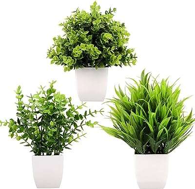 Ensemble de 3 mini plantes artificielles d'eucalyptus artificielles en plastique d'herbe de blé pot pour intérieur. DIAYTAR COTE D'IVOIRE  réinvente vos achats en ligne en vous proposant une gamme incroyablement diverse de produits à prix réduits. Parcourez notre boutique en ligne et découvrez des articles discount pour la maison, l'électroménager, l'informatique, la mode et les gadgets, tout en réalisant d'importantes économies. Offrez-vous le meilleur sans vous ruiner grâce à notre sélection soigneusement choisie pour satisfaire tous vos besoins.