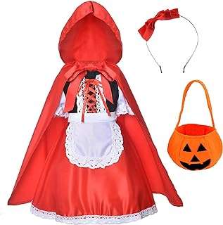 Costume à capuche rouge pour filles des highlands d'halloween pour petites avec seau de citrouille. DIAYTAR COTE D'IVOIRE, votre destination incontournable pour des produits discount de qualité. Que vous recherchiez des articles pour la maison, l'électroménager, l'informatique, la mode ou les gadgets, notre boutique en ligne saura répondre à tous vos besoins sans vous ruiner !