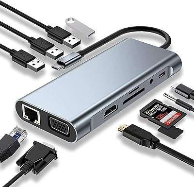 Hub usb c adaptateur c multiport dongle 11 en 1 avec hdmi. Faites des économies tout en faisant plaisir à toute la famille avec DIAYTAR COTE D'IVOIRE . Notre boutique en ligne généraliste vous propose une variété de produits discount, de l'électroménager pratique à l'informatique de pointe, en passant par la mode tendance, afin de répondre à tous vos besoins, quel que soit votre budget.