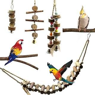 6 pièces ensemble de jouets cage à perroquets perchoir oiseaux en bois. Bienvenue chez DIAYTAR COTE D'IVOIRE, votre destination en ligne de confiance pour des produits discount variés allant des indispensables de la maison aux appareils électroménagers dernier cri, en passant par l'informatique, la mode et les gadgets tendance. Explorez notre vaste sélection d'articles à prix réduits et faites des économies sans sacrifier la qualité.