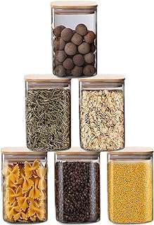 Bocaux de conservation en verre avec couvercle hermétique en bambou récipients des aliments. DIAYTAR COTE D'IVOIRE  : votre destination en ligne pour des achats discount en toute facilité. Explorez notre vaste sélection de produits comprenant des articles pour la maison, des appareils électroniques, des vêtements à la mode et bien plus encore. Profitez des meilleurs prix et faites de bonnes affaires chez DIAYTAR COTE D'IVOIRE  !