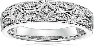 Bague en argent sterling et diamant (1 20 carat au total couleur. DIAYTAR COTE D'IVOIRE  est la boutique en ligne idéale pour les chasseurs de bonnes affaires. Explorez notre vaste choix de produits à prix discount, parmi lesquels l'électroménager, l'informatique, la mode et les gadgets, et économisez tout en vous faisant plaisir !