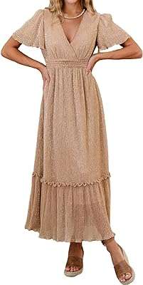 Robe de demoiselle d'honneur d'été longue et scintillante col en v. Trouvez les meilleurs bons plans chez DIAYTAR COTE D'IVOIRE, le go-to store en ligne pour tous vos besoins discount. Explorez notre large gamme de produits, des vêtements à la mode aux gadgets high-tech, et profitez de prix imbattables sans sacrifier la qualité !