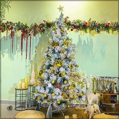 Arbre de noël yatai avec support en métal floqué de neige artificielle pour la décoration. DIAYTAR COTE D'IVOIRE  - votre partenaire pour un shopping discount en ligne réussi. Parcourez notre assortiment complet de produits discount, incluant tout ce dont vous avez besoin pour la maison, l'électroménager, l'informatique, la mode et les gadgets. Profitez de nos prix avantageux et faites des économies sur vos achats en ligne, sans compromis sur la qualité.