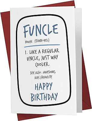 Carte d'anniversaire amusante pour oncle pour lui collègues famille et amis avec enveloppe. Ne cherchez plus, DIAYTAR COTE D'IVOIRE  est la boutique en ligne qu'il vous faut ! Explorez notre large assortiment de produits discount allant des articles pour la maison à l'électroménager, en passant par l'informatique, la mode et les gadgets. Profitez de notre plateforme conviviale pour trouver les meilleures affaires et économiser sans effort.