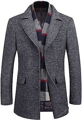 Manteau d'hiver coupe slim en laine mélangée pour hommes avec écharpe. Préparez-vous à des économies massives avec DIAYTAR COTE D'IVOIRE . Nous offrons une sélection variée de produits discount, allant des articles ménagers aux gadgets en passant par l'électronique et la mode. Achetez intelligemment et profitez de prix avantageux sur tous vos achats chez nous.