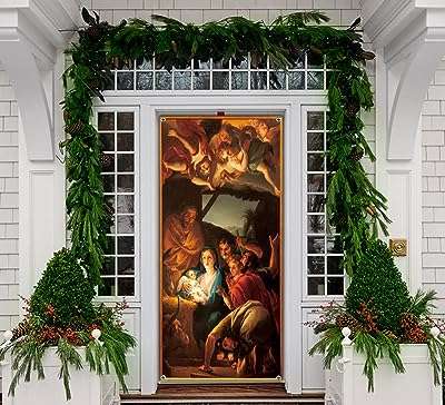 Couverture de porte de noël sacré d'hiver panneau traditionnel scène la nativité. Besoin de renouveler votre garde-robe sans vous ruiner ? Faites un tour sur DIAYTAR COTE D'IVOIRE, votre boutique en ligne discount incontournable pour la mode à petits prix ! De la dernière tendance aux vêtements basiques, nous vous proposons un large choix pour tous les styles et toutes les tailles. Ne sacrifiez plus votre budget pour rester à la pointe de la mode !