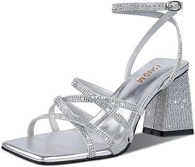 Talons argentés pour femmes sandales scintillantes à talons strass avec bride la cheville. DIAYTAR COTE D'IVOIRE  est votre partenaire de confiance pour des achats en ligne à prix réduits. Explorez notre site pour trouver tout ce dont vous avez besoin, des appareils électroménagers de renom aux gadgets étonnants, et profitez de nos offres exclusives pour réaliser des économies incroyables.