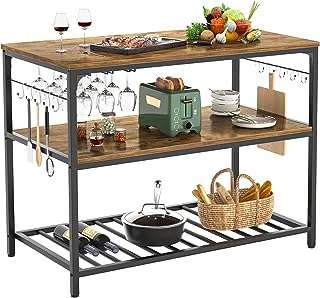 Homeized"table de cuisine spacieuse à 3 niveaux avec support pour verres vin et crochets. DIAYTAR COTE D'IVOIRE, votre source d'économies en ligne pour tout ce dont vous avez besoin ! Explorez notre boutique généraliste et découvrez un vaste éventail de produits discount pour la maison, l'électronique, la mode et bien plus encore. Profitez des meilleures offres à des prix incroyablement bas, tout en économisant sur votre budget !