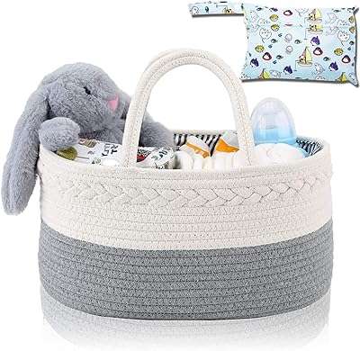 Organisateur de couches pour bébé 2 en 1 panier de rangement corde. Découvrez DIAYTAR COTE D'IVOIRE  et préparez-vous à vivre l'expérience d'achat en ligne ultime. Notre boutique propose une gamme complète de produits discount, de la maison aux appareils électroniques, en passant par la mode, offrant ainsi des solutions abordables pour tous vos besoins.
