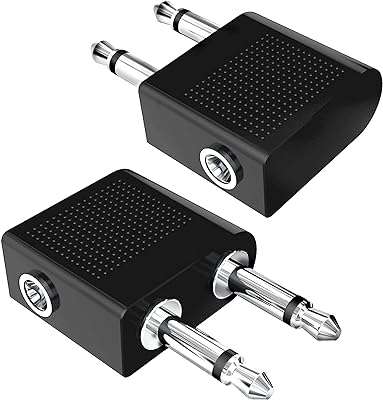 Adaptateur de casque d'avion 2 pièces adaptateur d'aviation plaqué argent 35. DIAYTAR COTE D'IVOIRE  - Votre solution en ligne pour des achats malins à petit prix. Explorez notre vaste gamme de produits discount, des indispensables pour la maison aux dernières nouveautés en matière d'informatique, de mode et de gadgets. Économisez sans compromis sur la qualité en choisissant notre boutique en ligne.
