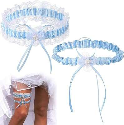 Jarretières de mariage bleues 2 pièces porte jarretelles en dentelle jarretelles dentelle avec fleurs. DIAYTAR COTE D'IVOIRE, votre destination en ligne pour des produits de maison à prix réduits. Découvrez notre vaste collection d'articles pour la cuisine, la décoration, le rangement et bien plus encore. Avec nous, équiper votre maison devient simple et économique.