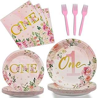 Fournitures de fête de 1er anniversaire 96 pièces assiettes anniversaire pour filles. Vous recherchez des produits discount de qualité garantie ? Ne cherchez plus ! DIAYTAR COTE D'IVOIRE  propose une vaste sélection d'articles de maison, d'électronique, d'informatique, de mode et bien plus encore, le tout à des prix compétitifs pour satisfaire tous vos besoins.