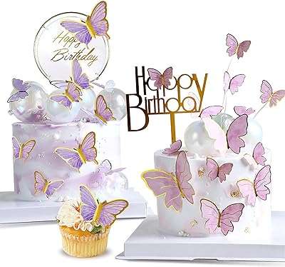 Décoration de gâteau papillon violet et rose 22 pièces avec décoration joyeux anniversaire en acrylique. Besoin de produits à petit prix ? DIAYTAR COTE D'IVOIRE  vous propose une large sélection d'articles discount, allant de la maison à l'électroménager en passant par l'informatique, la mode et les gadgets. Faites des économies en faisant vos achats chez nous !