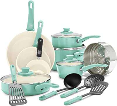 Ensemble de casseroles et poêles en céramique antiadhésives green life healthy avec poignées. Faites une affaire incroyable chez DIAYTAR COTE D'IVOIRE, votre destination en ligne pour des achats discount qui ne vident pas votre portefeuille ! Parcourez notre sélection complète de produits, des articles pour la maison aux gadgets dernier cri. Économisez sur les appareils informatiques de haute technologie et vos marques de mode préférées, tout en profitant d'une livraison rapide et d'un service client exceptionnel. Redéfinissez votre façon de magasiner avec nous et réalisez des économies substantielles dès maintenant !