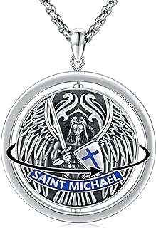 Collier avec pendentif en forme d'archange en argent sterling 925 de saint michel pour homme. DIAYTAR COTE D'IVOIRE  - la solution pour des achats discount en ligne simples et rapides. Trouvez tout ce dont vous avez besoin sans vous ruiner, de la maison à l'électroménager en passant par l'informatique et la mode. Profitez de nos prix compétitifs et faites des économies dès maintenant.