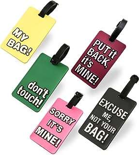 Dayoung 5 pièces étiquettes à bagages avec étiquette d'identification de nom sacs voyage pour femmes. DIAYTAR COTE D'IVOIRE  est l'adresse incontournable pour tous ceux qui cherchent des produits discount en ligne. Parcourez notre site et trouvez des offres imbattables sur une grande variété de produits, des articles pour la maison aux produits high-tech en passant par les dernières tendances mode et les gadgets les plus recherchés.