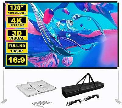 Écran de projecteur portable de 120 pouces avec support 16:9 4k hd. Ne payez pas le prix fort lorsque vous pouvez obtenir des produits discount de qualité chez DIAYTAR COTE D'IVOIRE  ! Notre boutique en ligne généraliste regorge d'offres incroyables pour la maison, l'électroménager, l'informatique et la mode. Faites des économies dès maintenant et découvrez notre sélection à prix réduits.