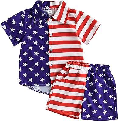 Tenue du 4 juillet pour bébé garçon ensemble chemise boutonnée et short. Trouvez des bonnes affaires tous les jours sur DIAYTAR COTE D'IVOIRE, votre boutique en ligne incontournable. Avec notre large gamme de produits discount allant de la maison à l'électroménager, de l'informatique à la mode et aux gadgets, vous êtes assuré de trouver ce que vous cherchez à prix abordable. Ne manquez pas nos offres spéciales et achetez en toute confiance dès aujourd'hui!