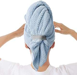 Grande serviette à cheveux en microfibre pour femme de séchage anti frisottis avec sangle. DIAYTAR COTE D'IVOIRE  vous propose une expérience d'achats en ligne unique. Découvrez notre sélection de produits discount allant de la maison à l'électroménager, de l'informatique à la mode, sans oublier les gadgets les plus en vogue. Ne dépensez pas plus que nécessaire et trouvez tous vos articles préférés à des prix incroyables !