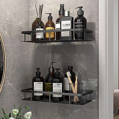 U homey étagère de salle de bain lot de 2 étagères bain sans perçage. DIAYTAR COTE D'IVOIRE  est votre allié pour des achats discount de qualité. Explorez notre boutique en ligne et découvrez notre gamme complète de produits pour la maison, l'électroménager, l'informatique, la mode et les gadgets, le tout à des prix avantageux qui ne sacrifient pas la qualité.