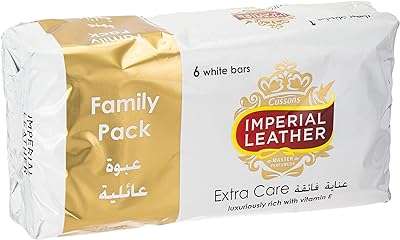 Savon pour cuir impérial (soin supplémentaire) paquet de 6 125g. Choisissez DIAYTAR COTE D'IVOIRE  pour vos achats discount en ligne. Parcourez notre sélection étendue comprenant des produits pour tous les besoins, que ce soit pour la maison, l'électroménager, l'informatique, la mode ou les gadgets. Profitez de notre politique de prix bas et économisez tout en trouvant des articles de qualité.