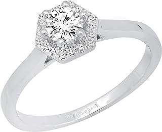 Bague de fiançailles avec pierre précieuse ronde 45 mm et diamant. À la recherche d'idées cadeaux originales et abordables ? Parcourez notre sélection de gadgets à prix discount sur DIAYTAR COTE D'IVOIRE  et faites plaisir à vos proches sans vous ruiner. Des gadgets high-tech aux objets insolites, notre boutique en ligne saura vous surprendre.