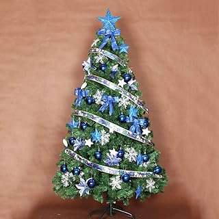 Sapin de noël pré-éclairé 5 pieds 150 cm sapin artificiel complet avec support en métal