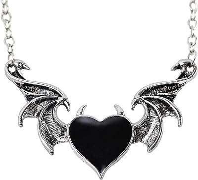 Collier pendentif punk gothique cœur chauve souris emo y2k bijoux cadeau pour femmes et hommes. DIAYTAR COTE D'IVOIRE  - Votre solution en ligne pour des achats malins à petit prix. Explorez notre vaste gamme de produits discount, des indispensables pour la maison aux dernières nouveautés en matière d'informatique, de mode et de gadgets. Économisez sans compromis sur la qualité en choisissant notre boutique en ligne.