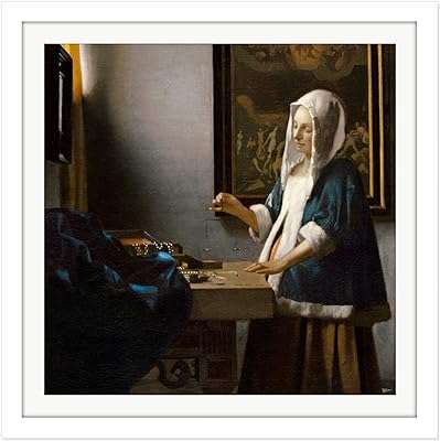 Johannes vermeer femme tenant une balance carrée en bois encadrée impression. Ne payez pas plus cher pour les mêmes produits ailleurs ! DIAYTAR COTE D'IVOIRE  propose une large gamme de produits de qualité à des prix discount. Trouvez tout ce dont vous avez besoin, des appareils ménagers aux gadgets dernier cri, et économisez de l'argent sans compromettre la qualité.