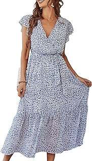 Col en v imprimé fleuri femmes boho robe mi longue en mousseline de soie ample été de ́contracté. Trouvez tout ce dont vous avez besoin chez DIAYTAR COTE D'IVOIRE, votre boutique en ligne discount incontournable. Avec un vaste choix d'articles pour la maison, des électroménagers aux gadgets high-tech, en passant par la mode à petits prix, nous vous offrons des opportunités d'économies tout en garantissant une satisfaction maximale.