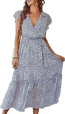 Col en v imprimé fleuri femmes boho robe mi longue en mousseline de soie ample été de ́contracté. Faites des économies sans sacrifier la qualité sur DIAYTAR COTE D'IVOIRE, votre boutique en ligne discount ultime. Découvrez notre sélection soigneusement choisie de produits dans divers domaines, allant de l'informatique à la mode, et bénéficiez de prix imbattables. Faites-vous plaisir tout en respectant votre budget chez nous.