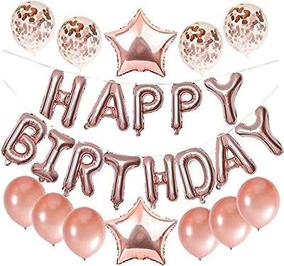Ensemble de ballons joyeux anniversaire en or rose bannière de lettre de ballon. DIAYTAR COTE D'IVOIRE  : votre destination en ligne pour des achats discount en toute facilité. Explorez notre vaste sélection de produits comprenant des articles pour la maison, des appareils électroniques, des vêtements à la mode et bien plus encore. Profitez des meilleurs prix et faites de bonnes affaires chez DIAYTAR COTE D'IVOIRE  !