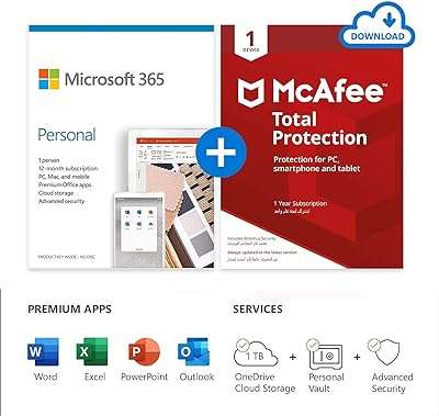Microsoft 365 personal 1 an   abonnement utilisateur + appareil mcafee. Découvrez DIAYTAR COTE D'IVOIRE, la boutique en ligne qui vous propose une multitude de produits discount indispensables pour votre quotidien. Avec une gamme variée allant de l'électroménager à l'informatique en passant par la mode et les derniers gadgets, nous sommes le choix parfait pour trouver tout ce dont vous avez besoin à des prix imbattables.
