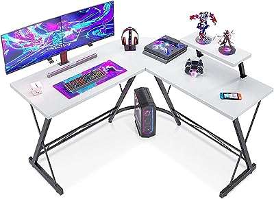 Bureau d'ordinateur d'angle en forme de l bureau de jeu avec étagère pour écran. Bienvenue sur DIAYTAR COTE D'IVOIRE, votre destination en ligne pour des achats malins sans vous ruiner. Explorez notre gamme variée de produits discount, allant des indispensables de la maison aux dernières tendances en matière d'électroménager, d'informatique, de mode et de gadgets. Faites des économies tout en maintenant un niveau de qualité élevé grâce à notre boutique en ligne conviviale et optimisée pour le SEO.