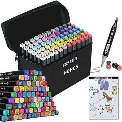 Ensemble de marqueurs colorés d'artiste à double pointe exio 80 pièces stylos avec base. DIAYTAR COTE D'IVOIRE, votre partenaire de confiance pour des achats en ligne économiques et variés. Explorez notre sélection exceptionnelle d'articles discount pour la maison, l'électroménager, l'informatique, la mode et les gadgets, afin de trouver les meilleures affaires. Optimisez votre expérience d'achat grâce à DIAYTAR COTE D'IVOIRE  et réalisez des économies substantielles dès maintenant.