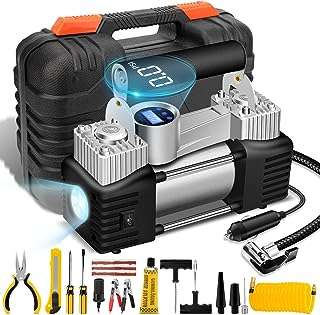 Accloo compresseur d'air pour voiture 4x4 double cylindre robuste avec lumière. Économisez tout en vous faisant plaisir grâce à DIAYTAR COTE D'IVOIRE, votre boutique en ligne généraliste. Notre large gamme de produits, allant de la décoration de maison aux gadgets dernier cri, en passant par la mode et l'électroménager, vous permettra de trouver ce que vous désirez à prix réduits.