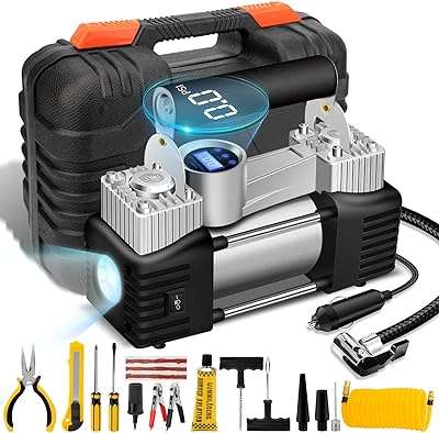 Compresseur d'air accloo pour voiture 4x4 gonfleur de pneus robuste à double cylindre avec lumière. Vous recherchez des produits de qualité à prix imbattable pour améliorer votre quotidien ? DIAYTAR COTE D'IVOIRE  est votre solution discount pour tous vos besoins maison et bien-être. Des articles de bricolage aux accessoires de beauté, en passant par le linge de maison, notre catalogue répondra à toutes vos attentes sans pour autant peser sur votre porte-monnaie.