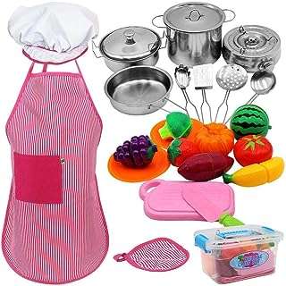Jouets de cuisine 25 pièces accessoires avec ensemble d'ustensiles en acier. Découvrez DIAYTAR COTE D'IVOIRE, votre destination incontournable pour des achats discount en ligne. Notre magasin généraliste propose une vaste gamme de produits, allant des articles ménagers pratiques aux appareils électroménagers de pointe, en passant par les gadgets multimédias les plus récents et les vêtements tendance. Faites des économies substantielles tout en vous offrant des produits de la plus haute qualité !