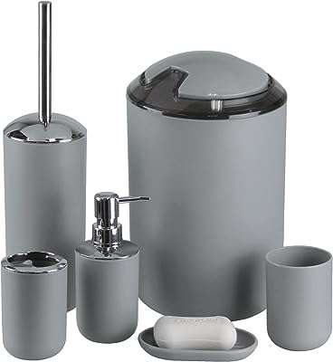 Amafu ensemble d'accessoires de salle de bain coffret cadeau en plastique 6. DIAYTAR COTE D'IVOIRE  - La boutique en ligne qui vous offre des prix imbattables sur une large gamme de produits discount. Ajoutez du style à votre maison avec nos articles de décoration, simplifiez votre quotidien avec des électroménagers modernes, restez connecté avec nos gadgets technologiques et adoptez les dernières tendances de la mode sans vous ruiner. Faites de bonnes affaires à chaque achat chez nous !