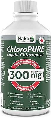 Naka ​​platinum chloropure chlorophylle liquide 300 mg par portion de 15 ml fournit une protection. DIAYTAR COTE D'IVOIRE  - votre guichet unique pour des produits discount dans tous les domaines. Redécorez votre maison, améliorez votre cuisine, restez à la pointe de la mode et profitez des derniers gadgets, le tout à des prix exceptionnels. Dites adieu aux achats coûteux et bienvenue aux bonnes affaires !