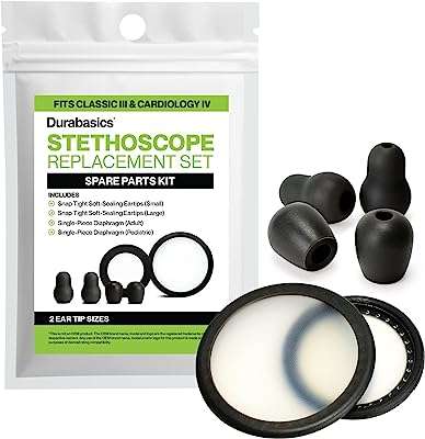 Kit de remplacement pour stéthoscope durabasics compatible avec le kit littmann. En quête de produits discount de qualité ? DIAYTAR COTE D'IVOIRE  est là pour vous satisfaire ! Explorez notre boutique en ligne et découvrez notre vaste gamme de produits pour la maison, l'électroménager, l'informatique et la mode. Obtenez des articles de dernière tendance à des prix incroyables et faites des économies substantielles.