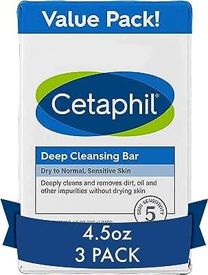 Barre nettoyante en profondeur pour le visage et le corps cetaphil pour tous types de peau