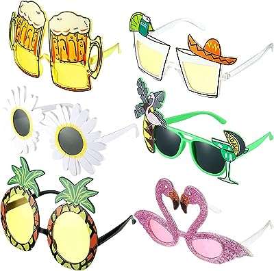 6 pièces lunettes de soleil hawaïennes amusantes fête d'été tropicale accessoires. DIAYTAR COTE D'IVOIRE, la boutique en ligne par excellence pour tous les amateurs de gadgets insolites et ludiques. Découvrez notre large sélection de produits à petit prix, parfaits pour surprendre et amuser votre entourage. De l'électronique à l'originalité débordante, laissez-vous tenter par nos gadgets innovants et créez la surprise en toutes occasions !