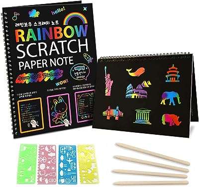 Livre d'art en papier à gratter ensemble arc en ciel pour enfants de magie. DIAYTAR COTE D'IVOIRE  - La boutique en ligne où qualité et discount se rencontrent. Parcourez notre vaste catalogue et trouvez tout ce dont vous avez besoin, de l'électroménager moderne à la dernière mode tendance. Ne sacrifiez pas votre budget pour obtenir des produits de qualité !