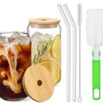 2 pièces gobelets avec couvercles en bambou et pailles en verre. DIAYTAR COTE D'IVOIRE  - La boutique en ligne discount incontournable pour tous vos besoins. Explorez notre vaste catalogue de produits, comprenant des articles pour la maison, l'électroménager, l'informatique et la mode, tous à des prix défiant toute concurrence.