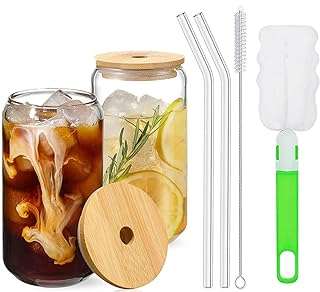2 pièces gobelets avec couvercles en bambou et pailles en verre. DIAYTAR COTE D'IVOIRE  - La boutique en ligne discount incontournable pour tous vos besoins. Explorez notre vaste catalogue de produits, comprenant des articles pour la maison, l'électroménager, l'informatique et la mode, tous à des prix défiant toute concurrence.