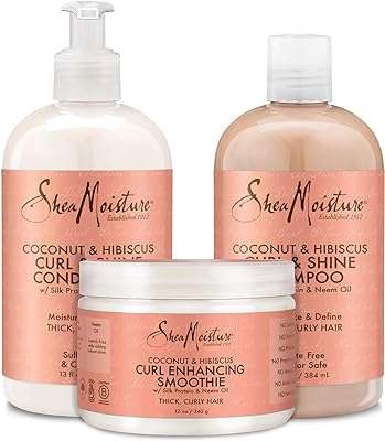 Ensemble shea moisture à la noix de coco et l'hibiscus  . DIAYTAR COTE D'IVOIRE, votre destination en ligne pour des achats malins : explorez nos catégories variées telles que la maison, l'électroménager, l'informatique et la mode, et découvrez des produits discount à prix défiant toute concurrence. Faîtes-vous plaisir sans vous ruiner avec DIAYTAR COTE D'IVOIRE !