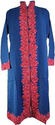 Manteau long brodé du cachemire. DIAYTAR COTE D'IVOIRE  vous offre une expérience d'achat en ligne unique en proposant une multitude de produits discount dans différents domaines. Faites-vous plaisir sans vous ruiner en choisissant parmi notre sélection de produits pour la maison, l'électroménager, l'informatique, la mode et bien plus encore.