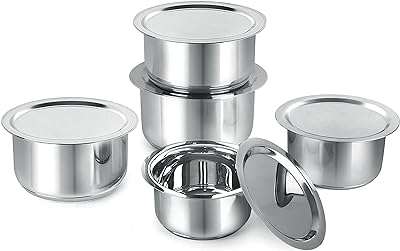Ensemble de couverts 5 pièces royalford avec couvercles rf11549 parfait pour frire. DIAYTAR COTE D'IVOIRE  - des réductions incroyables sur tous les produits dont vous avez besoin. Parcourez notre boutique en ligne pour découvrir des offres discount sur des centaines d'articles, allant de la mode aux appareils électroménagers dernier cri.
